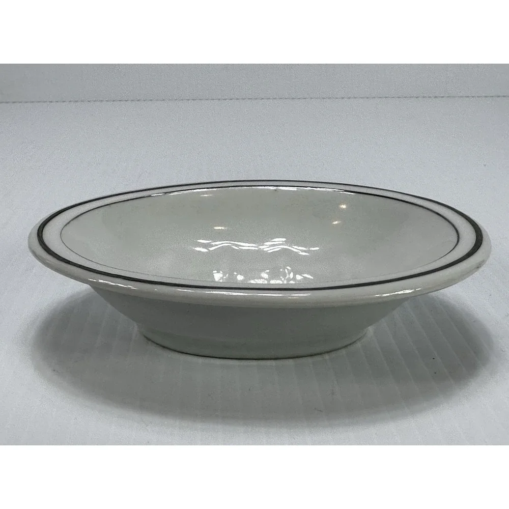 Vintage‎ Silver Trimmed Soap Dish White
